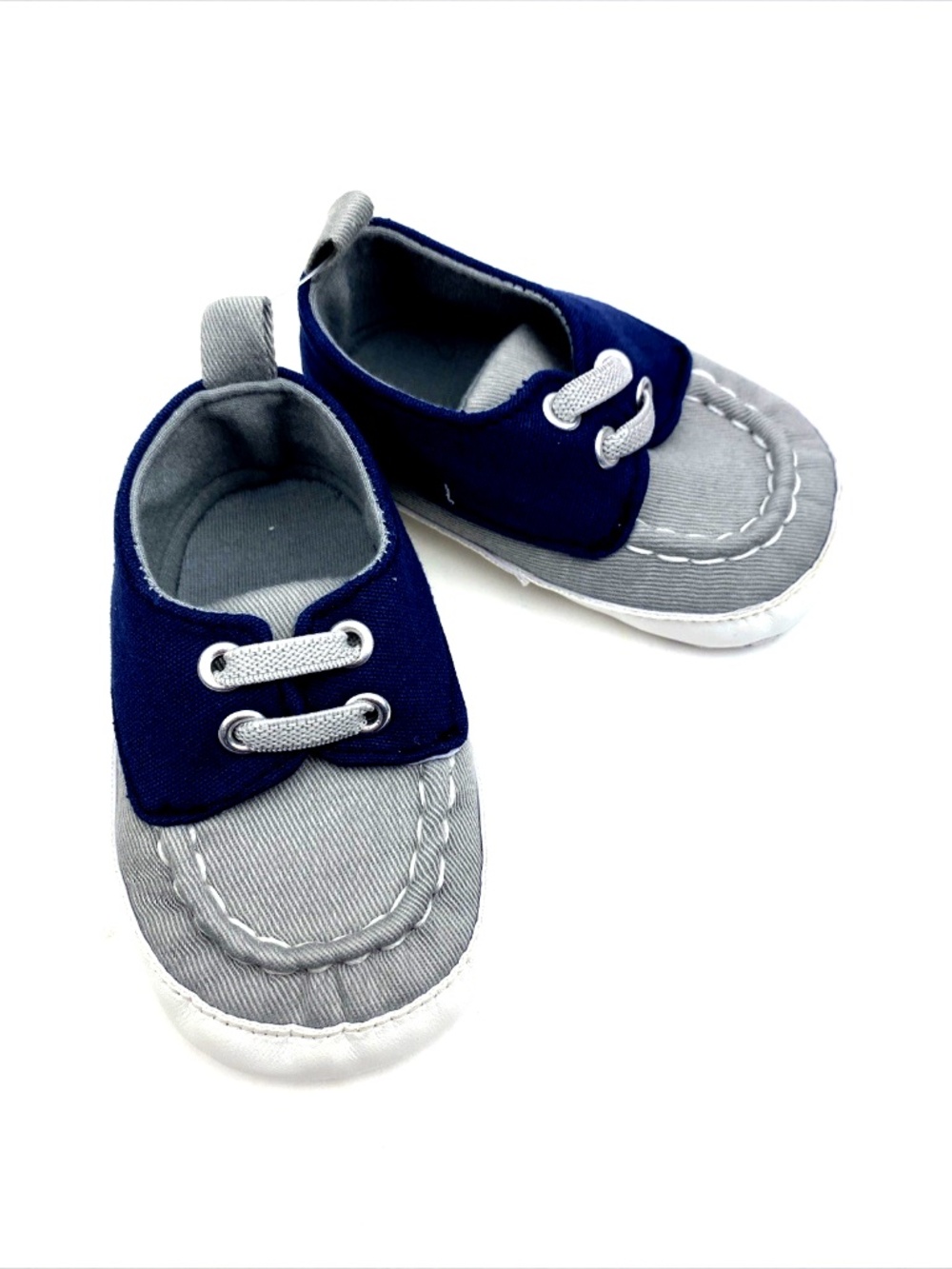Tommy Bahama Baby Shoes Size 6/12m Boys Slip on Fabric Navy Gray Kids Infants
